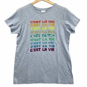-Cinq A Sept C'est La Vie T-Shirt Women Blue NWT
